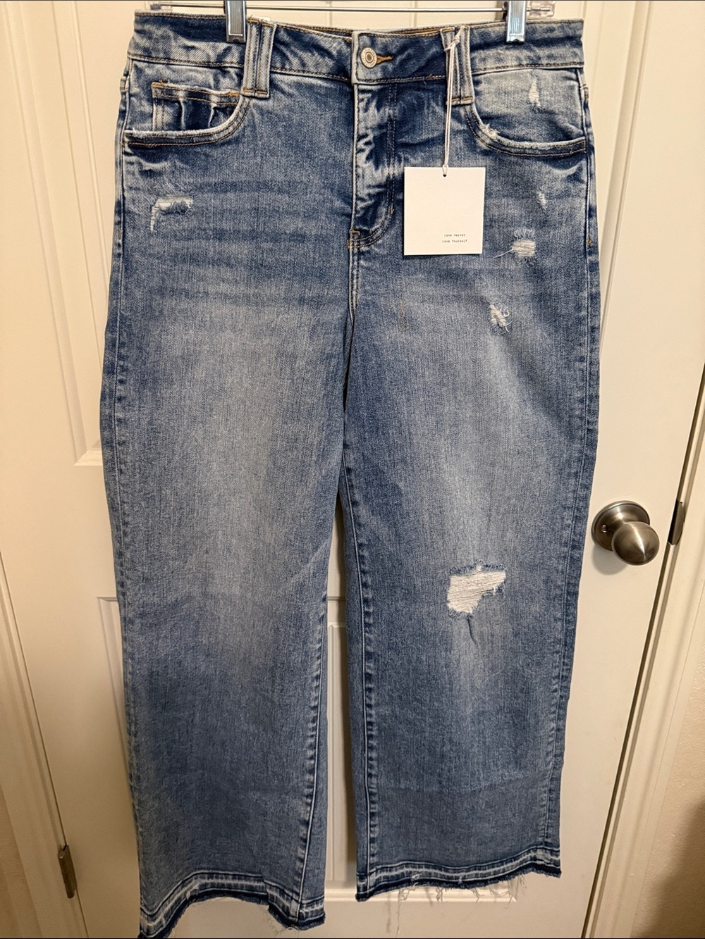Lovervet Distressed Wide-Leg Jeans Size 9/29